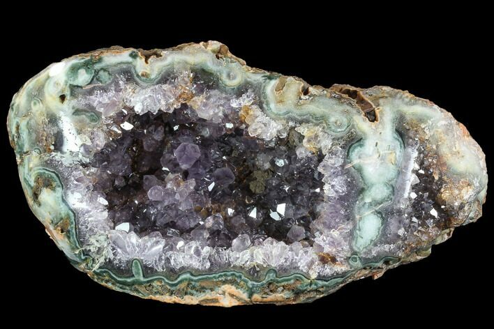 Purple Amethyst Geode With Polished Edge - Uruguay #87499